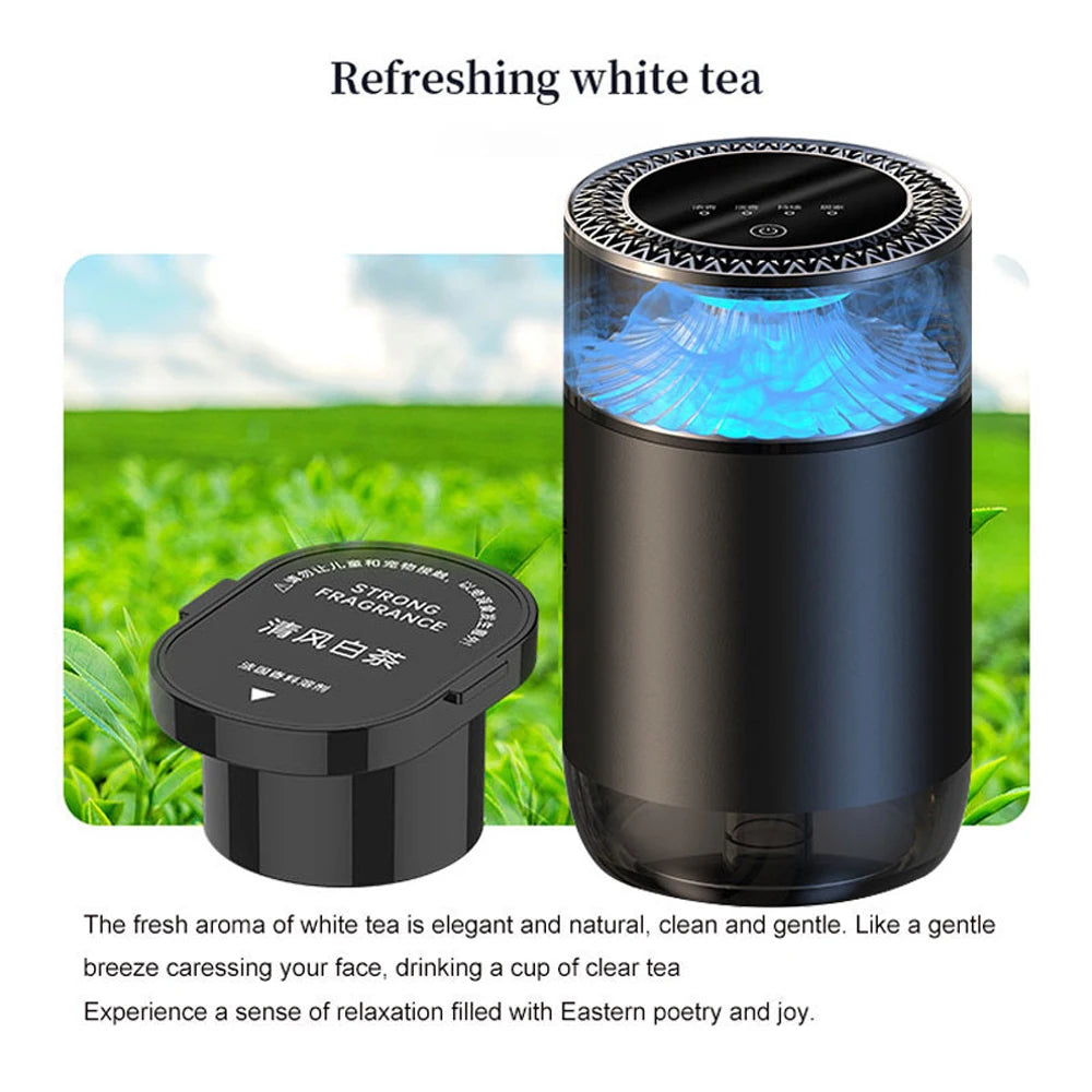 2025 New Car Air Freshener, Sea Mist & Cloud Aroma, Smart Atomizing Diffuser, Natural Fragrance, Auto Spray Air Freshener Machin