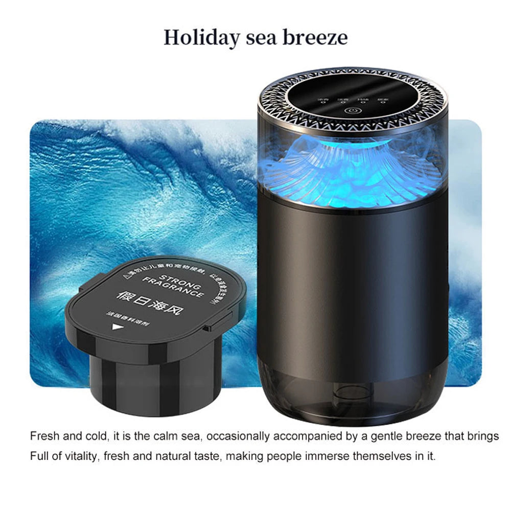 2025 New Car Air Freshener, Sea Mist & Cloud Aroma, Smart Atomizing Diffuser, Natural Fragrance, Auto Spray Air Freshener Machin